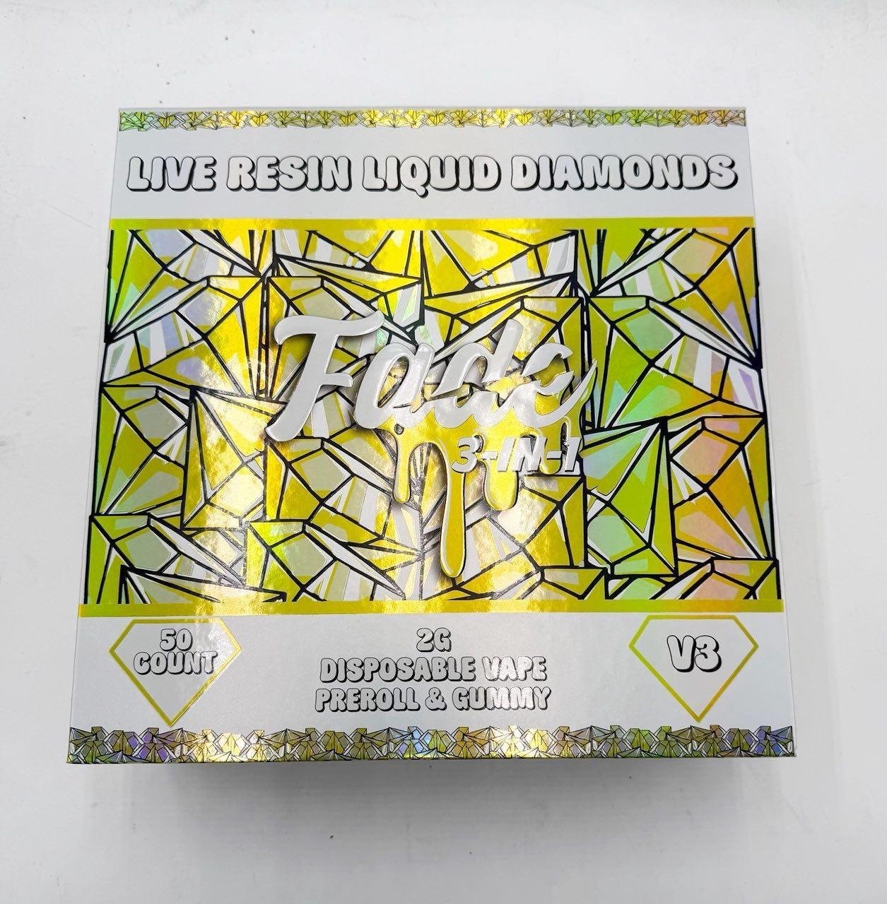 Fade 2G Disposable 3-in-1 Vape | Yellow Master Box V3 (50-Count Bulk Display)