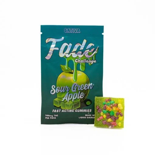 Fade Challenge Gummies – Sour Green Apple
Fade edibles